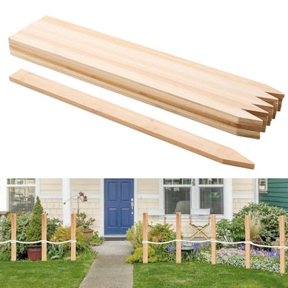 VEVOR Wooden Garden Stakes, 25 Pcs 36 x 0.5 x1.5 in Survey Grading Stakes, Garden Ground Stake with Sharp Point, Fir Wood Plant Support Stake, Sign Posts for Silt Fence Backyard Boundaries Baselines - style: 0.5 x 1.5 x 36in+25pcs