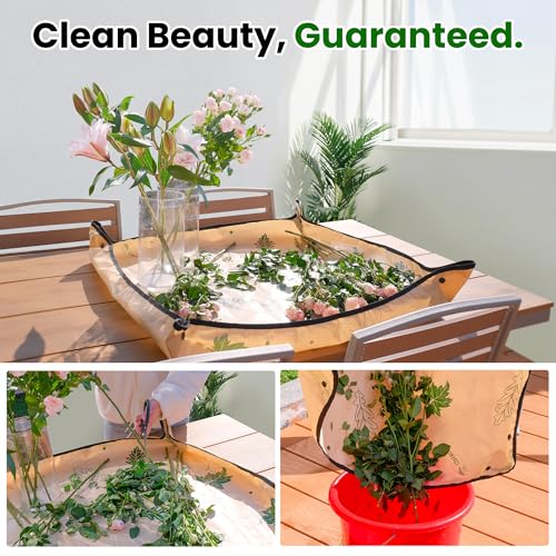 2PCS 3x3FT Repotting Mat for Indoor Plants, Heavy Duty Thickened Gardening Mat, Waterproof Plant Transplanting Potting Tray Foldable - size: 3ftx3ft