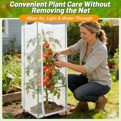 3Pcs 55"×19.7" Garden Bird Netting Plant Cover for Square Plant Cage - size: Square Cage Covers（Cover Only）