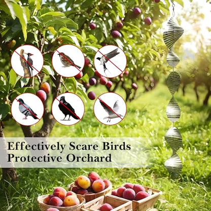 CHONOVO 12 Discs 4 Pcs Bird Deterrents for Outside, Bird Repellent Devices - size: 12 Discs 4 Pcs