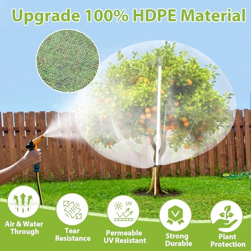 Large Fruit Tree Netting, 12X12FT Insect Garden Net, Zipper, Drawstring - size: 12*12FT