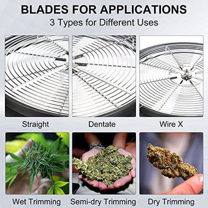 13 inch Leaf Bowl Trimmer, Bowl Trimmer with Switchable Stainless Steel Blades & Clear Visibility Dome, Hand Twist Spin Cutting Bud Trimmer for Buds, Flowers, Hydroponics Plants - size: 13"