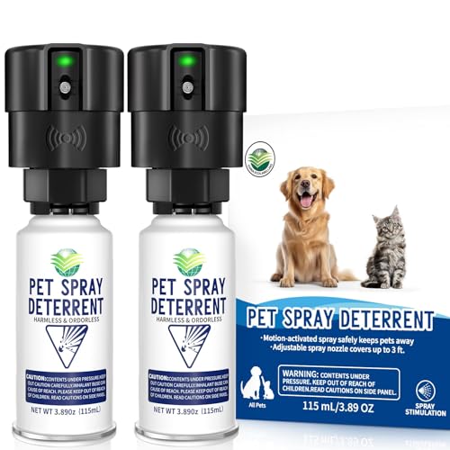 Pet Spray Deterrent for Cat & Dog, Motion Activated [2 Pack] Black - color: Black-2 Pack