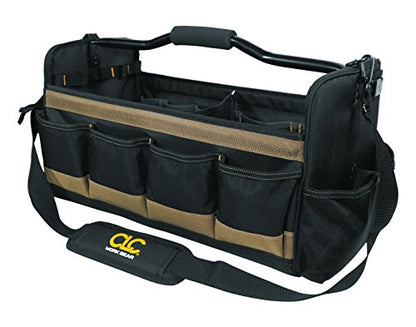 Custom Leathercraft WORK GEAR 1579 20 Inch, Open Top, Soft Sided Tool Box, 27 Pockets - style: 20-Inch Toolbox