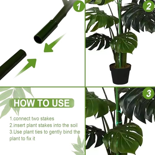 Plant Support Stakes for Indoor Plants, 2-Pack Plant Trellis, Green - color: Green