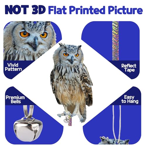 2PCS Flat Fake Owl to Keep Pigeon Away from Balcony