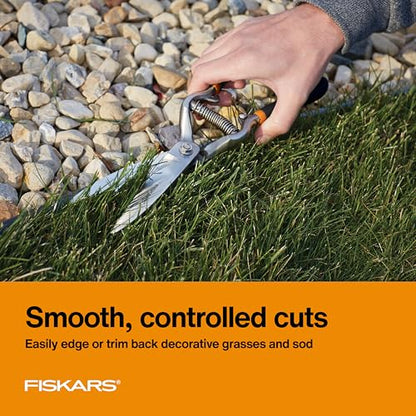 Fiskars 5" Forged Grass Shears, Handheld Grass Clippers for Lawn & Garden - style: Forged
