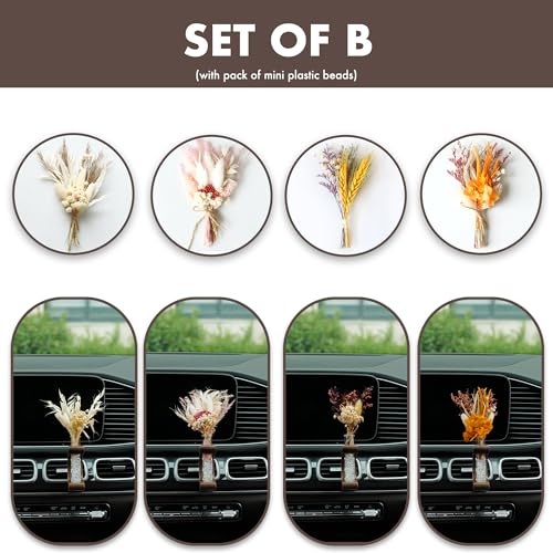 Air Vent Clip Bud Vase, Mini Plant Propagation Station, Boho Car Decor Accessories, Gifts for Women (Set B) - size: Set B