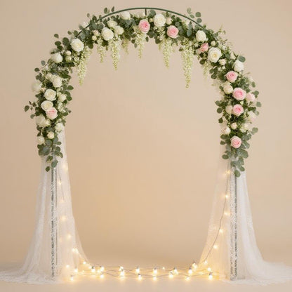 Metal Garden Arch Trellis for Climbing Plants Outdoor, Garden Arbors and Arches, Wedding Arch Frame Archway, Christmas Party Decoration - style: 12.5mm tube