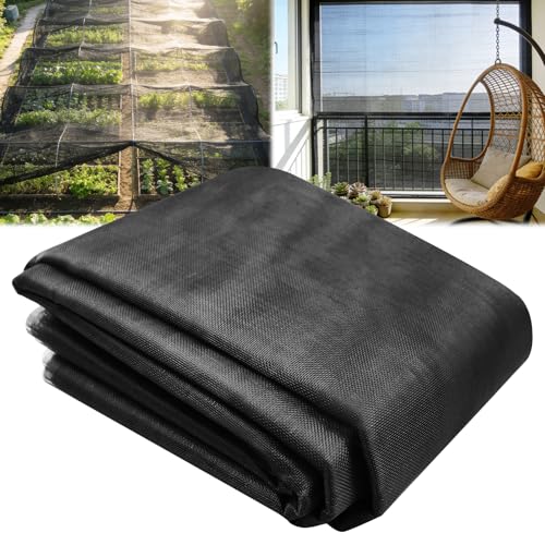 Stronger Garden Mesh Netting for Plants Vegetables Fruits Flowers - 10x20 Ft Black PPT Nano Bug Bird Net Screen, Raised Bed Greenhouse Balcony Patio Porch, 33% Shading Rate