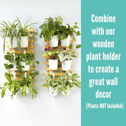 LaLaGreen Round Rail Planter (6 in, 12 Pack) White Metal Iron Flower Pots - size: 6" x 12 Pack (White)
