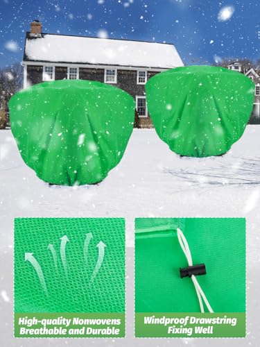 ANPHSIN 2 pcs 9.8ft x 9.8ft Extra Large Plant Covers Freeze Protection