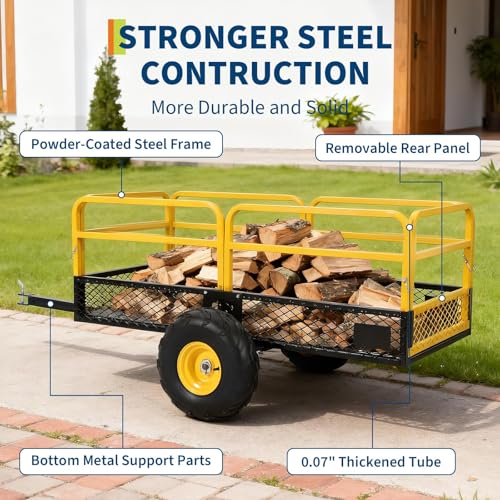 1500 Lb Tow-Behind Dump Garden Cart Trailer