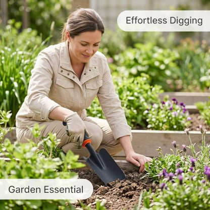 Heavy Duty Garden Trowel with Ergonomic Grip for Digging and Planting - color: Extra Large Garden Shovel（