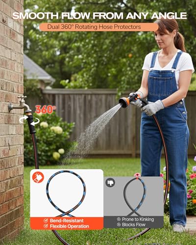 Heavy Duty Hybrid Rubber Garden Hose 20FT, 5/8" Water Hose - size: 20 FT