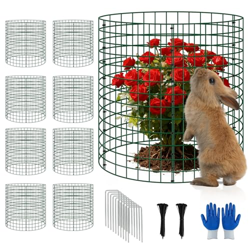8 Pack 12x14 Inch Plant Protector Cages, Wire Garden Cages for Animals - color: 8 Pack, size: 12x14 IN
