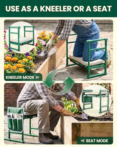 Saker 2026 Upgraded Garden Kneeler and Seat with 500LB Frame & Soft Pad - size: Basic version