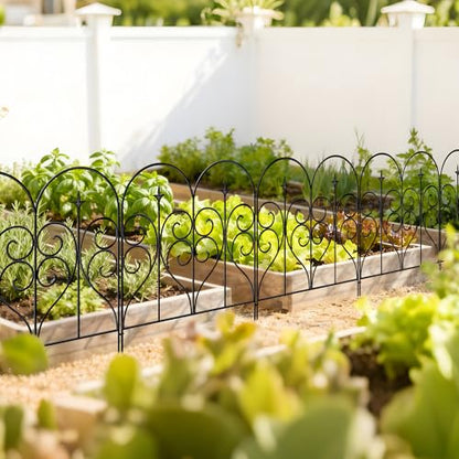 Thealyn Garden Fence 32" x 10ft, 10 Panels, No Digging Metal Barrier - size: 10 Panels-32 inch x 20 feet