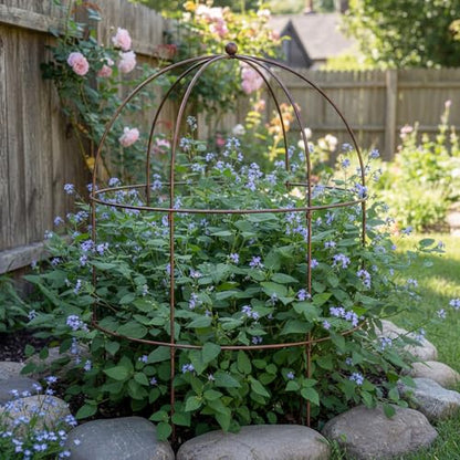 2 Pcs 36 × 28" Bronze Bird Cage Peony Climbing Plant Support Heavy Duty Metal Cage Large Plant Support Outdoor Garden Trellis for Peonies, Baptisia, Sedum & Other Perennials - size: 36 x 28"