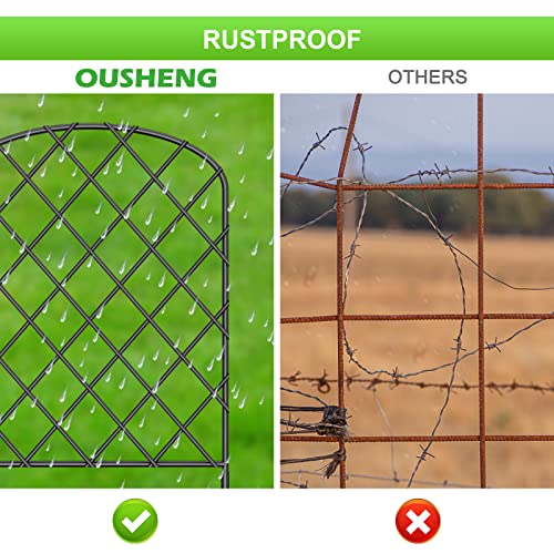 OUSHENG 19 Pack Decorative Garden Fence, Total 20ft(L) x 24in(H) - size: 20ft x 24in