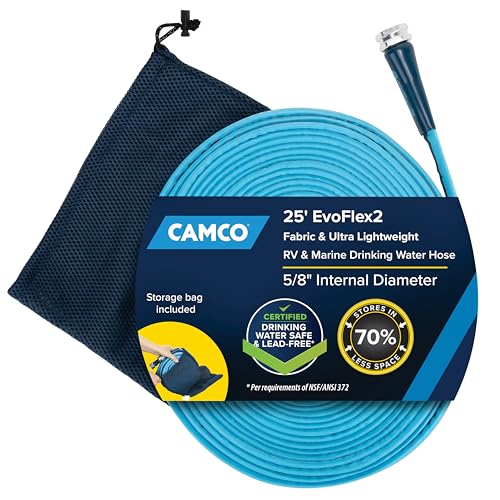 Camco EvoFlex2 25-ft RV Drinking Water Hose - size: 25-Foot, style: Expandable Fabric