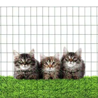 16GA PVC Green 36in x25ft-3in x 2in Welded Wire Mesh Garden Economy Fence - color: Green, size: 36"x25\'-3"x2" 16GA