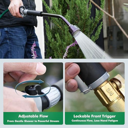 RESTMO 24 Inches Long Watering Wand for Garden Hose, Full Shower Spray Wand - color: Purple