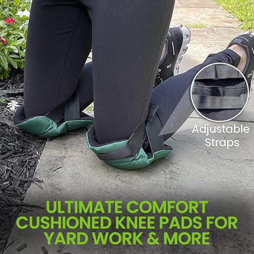Garden Guru Cushioned Gardening Knee Pads with Adjustable Straps - Soft Inner Liner, Ultra Comfort Padding, Garden Kneelers for Yard Work, Cleaning, Household Chores, Roofing, and More 1 Pack - size: 1 Pack, style: Ultra Soft Cushion