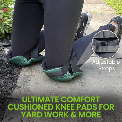 Garden Guru Cushioned Gardening Knee Pads with Adjustable Straps - Soft Inner Liner, Ultra Comfort Padding, Garden Kneelers for Yard Work, Cleaning, Household Chores, Roofing, and More (2 Pack) - size: 2 Pack, style: Ultra Soft Cushion