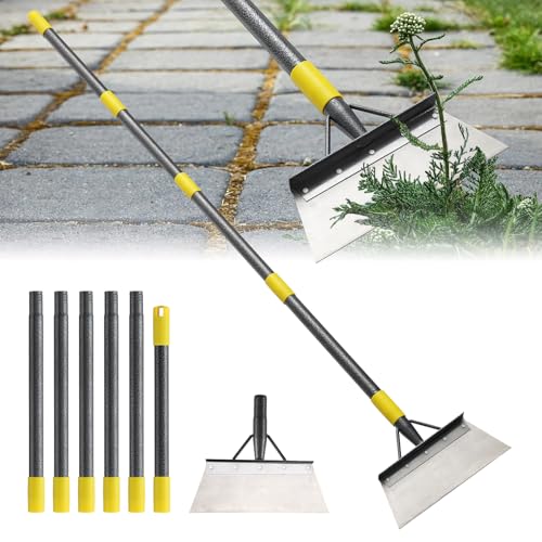 Garden Flat Shovel,Floor Scraper, 88" Long Multifunctional Garden Cleaning Shovel Weeding Tool,Heavy Duty Floor Scraping Tool,Metal Weeding Scraper for Lawn Edging, Snow Ice Removal Scrapers - size: 88"