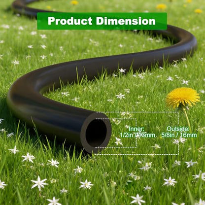 1/2 Inch Blank Drip Irrigation Tubing, 60FT Distribution Hose for Garden, Greenhouse & Raised Beds, Flexible UV-Resistant Watering Line for Drip Irrigation Systems - style: 1/2 Inch Drip Irrigation Tubing