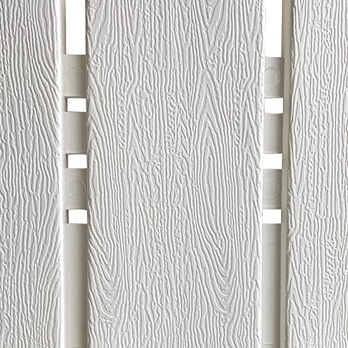 Garden Edging Border Kit 6.7 in Tall Decorative Double-Sided Wood-Look Fence Garden Border, Flower Bed Edging with 20 Anchoring Spikes, 9.3 Foot Kit (White) - color: White, 9.3ft
