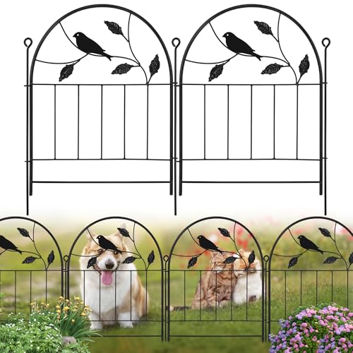 Decorative Garden Fence 10 Pack, 17in H x 10.5ft L Animal Barrier Fence