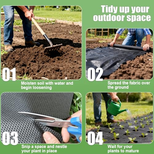 4oz Non-Woven Geotextile Weed Barrier Fabric, 3FTx100FT Heavy Duty Durable Landscape Fabric for Gardening, Landscaping, Erosion Control, French Drains, Ground Cover, Construction Projects (WN3X100) - style: WN3X100