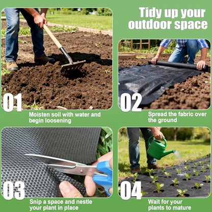 4oz Non-Woven Geotextile Weed Barrier Fabric, 3FTx100FT Heavy Duty Durable Landscape Fabric for Gardening, Landscaping, Erosion Control, French Drains, Ground Cover, Construction Projects (WN3X100) - style: WN3X100