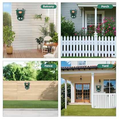2026 Solar Ultrasonic Bird Repeller Outdoor,Woodpecker Deterrent for House,Weatherproof Pigeon Goose Bird Deterrents for Outside Sparrow Birds Repellent Scare Devices for Balcony Porch Patio Yard Farm