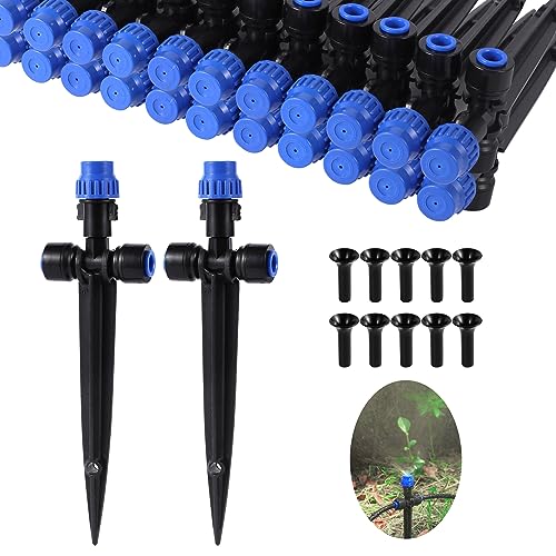 HUISUYTON 36 Pcs Push-to-Fit Drip Irrigation Spray for 1/4 inch Tubing - style: 36pcs-Atomization Sprinker