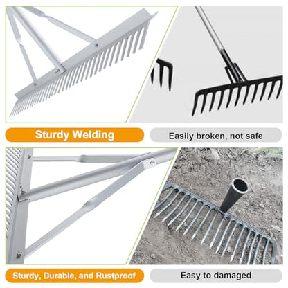 36 Inch Aluminum Landscape Rake - style: 36 Inch Landscape Rake