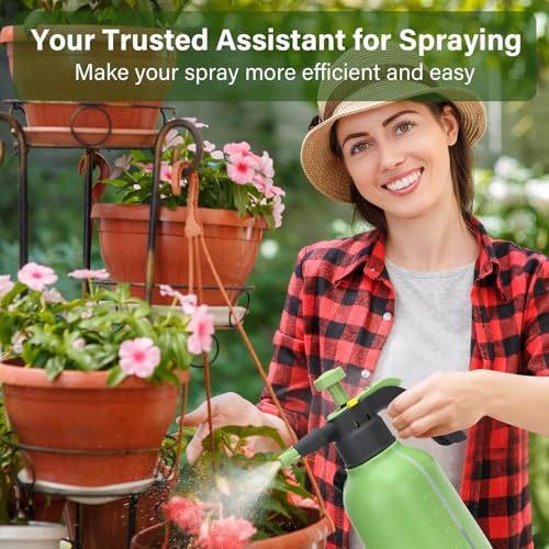 0.5 Gallon Hand Pump Sprayer with 2 Adjustable Nozzle