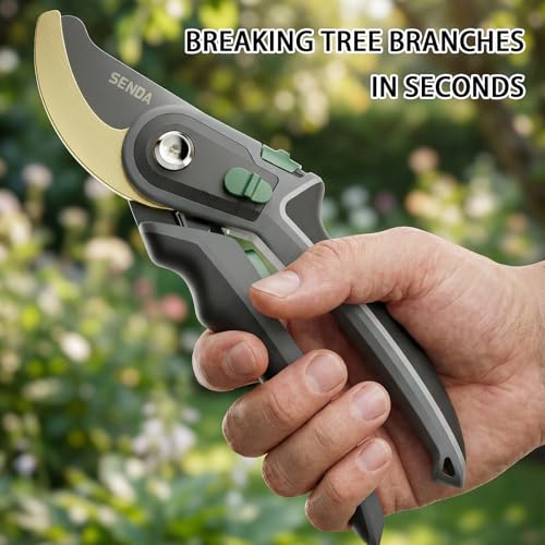 9" Bypass Pruning Shears, SK5 Steel Pruning Shears for Gardening, Garden Clippers with 2-Position Adjustable Jaw for Thick Branches, Landscaping - style: 9'' adjustable pruning shears