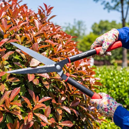 AGRICUT Garden Shears for Hedges – 23.6" Hedge Shears with High-Carbon Straight Blade, Teflon Coated, Lightweight 790g – Shears for Gardening, Ideal for Privet, Box, Yew & Thuja - style: Straight Blade