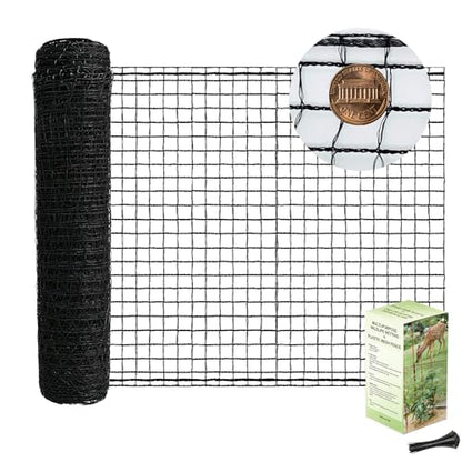 POYEE Deer Fence Netting 5x100ft Plastic Mesh Netting for Garden Protection - color: Black, size: 5x100ft