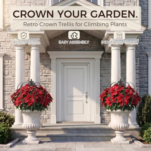 2 Pack 16.1" Garden Obelisk Trellis for Climbing Plants Outdoor