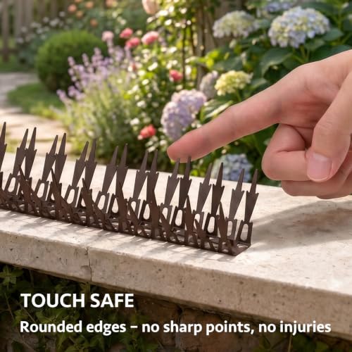 OFFO Bird Spikes for Outside, 304 Stainless Steel, 5 Pack 5 Ft, Brown - color: Brown