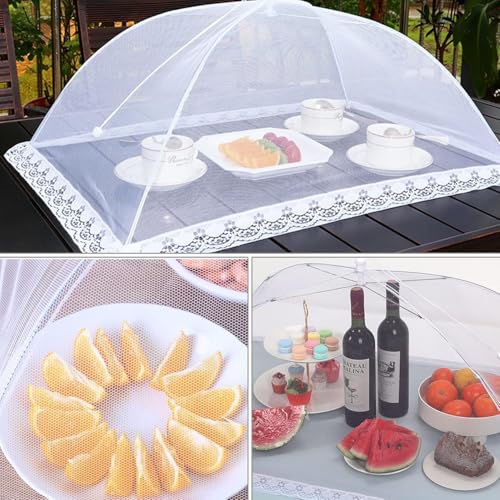 JULBEAR 2Pcs 40x24 Extra Large Mesh Food Cover Tent for Outside - size: 40"x24"