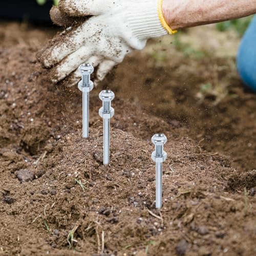 Toddmomy 10Pcs Lawn Aerator Spikes Replacement Pegs Heavy Duty Metal Aerator Shoe Pins for Garden Yard Lawn Care 2.75 Inch Spike Shoes for Soil Aeration
