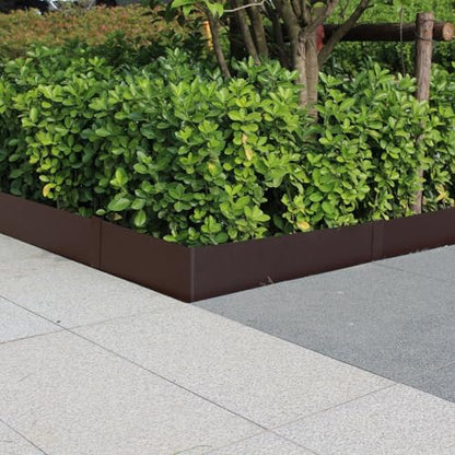 20ft. 40" L × 8" H Metal Landscape Edging, 6 Pack Garden Border - color: Brown, size: 8 Inch