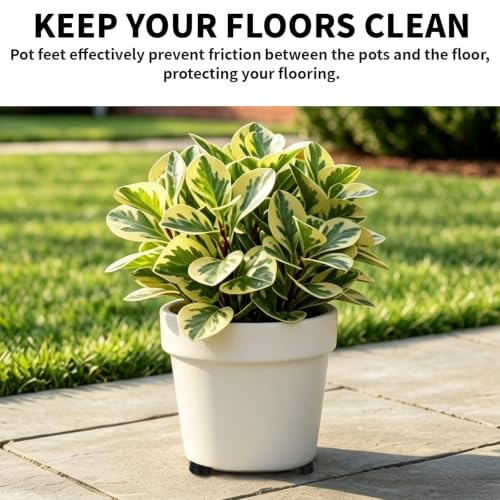 Plant Pot Feet Rubber Pot Risers Planter Feet for Outdoor Indoor Planters - size: Small 36 Pack 1" W x 1/2" H
