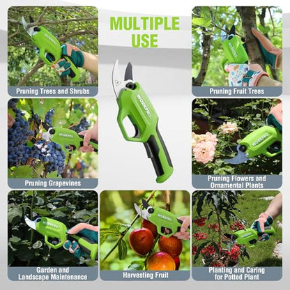 WORKPRO 7.2V Electric Pruning Shears, 0.8" Cutting Diameter