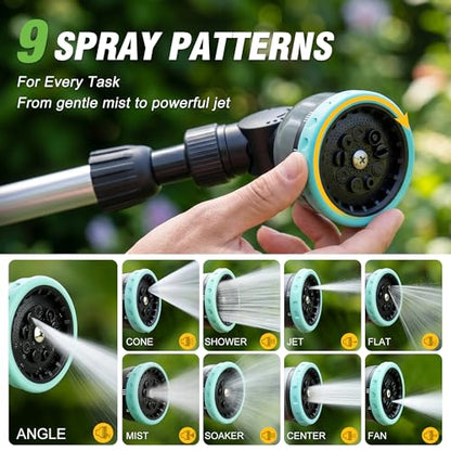 Telescoping Watering Wand with Thumb Control, 37-55 Inch Garden Hose Nozzle